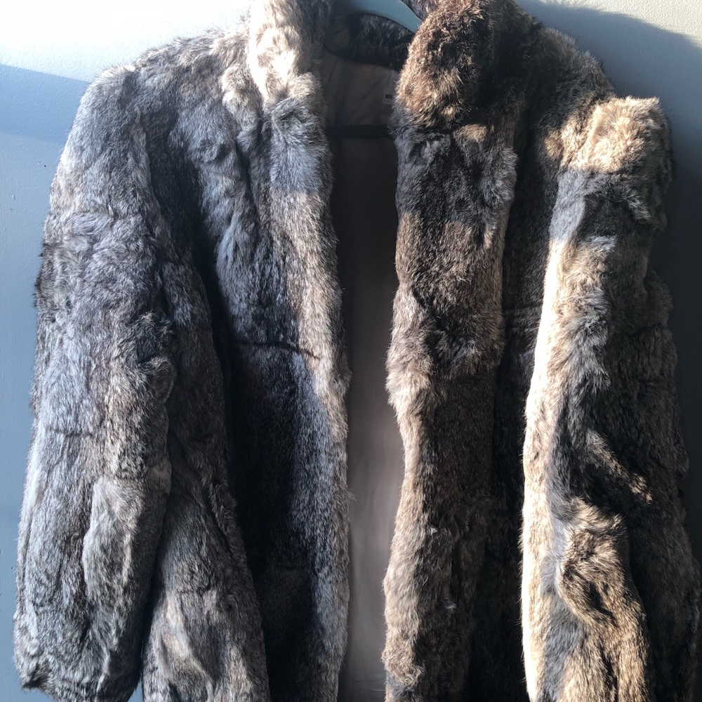rabbit fur coat